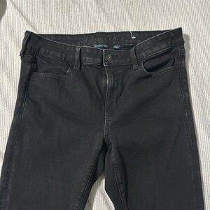 Women’s black American eagle jeggings skinny size 10 EUC!!
